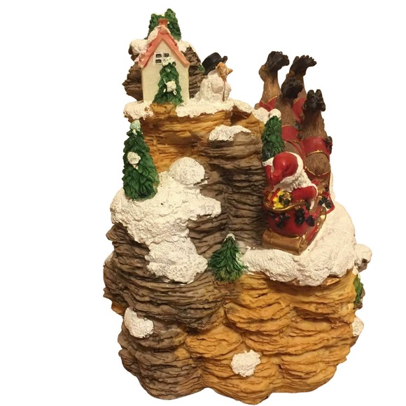 1998 Heritage Mint Ltd Santa in Sleigh Figurine Music Box 8 Christmas Songs - Picture 2 of 10